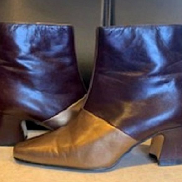 Women Bellini Virginia Genuine Leather Boots Dress Booties 7W - Picture 2 of 5